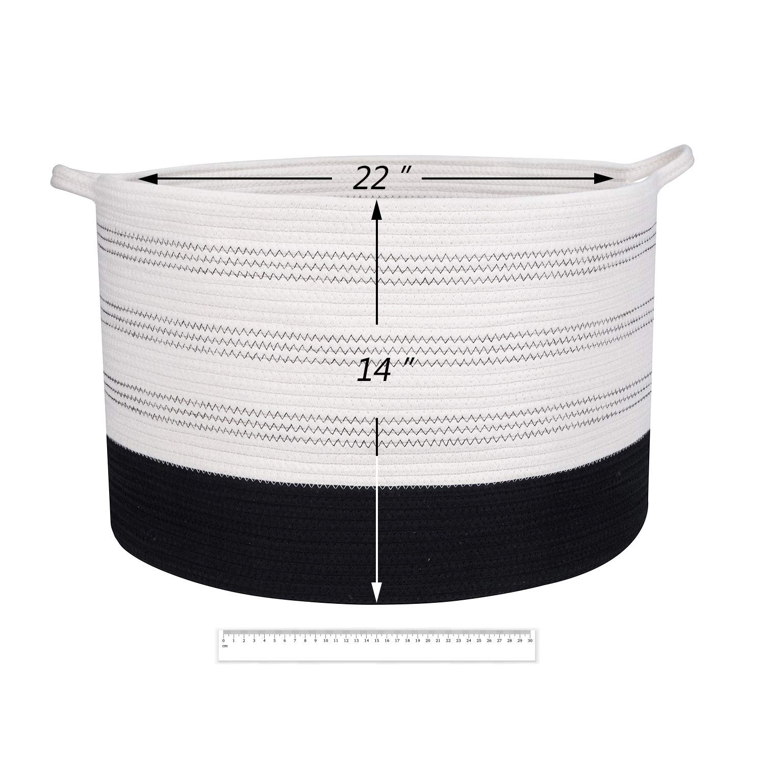 Rebatee Storage Baskets,Extra Large Decorative Basket for Blankets